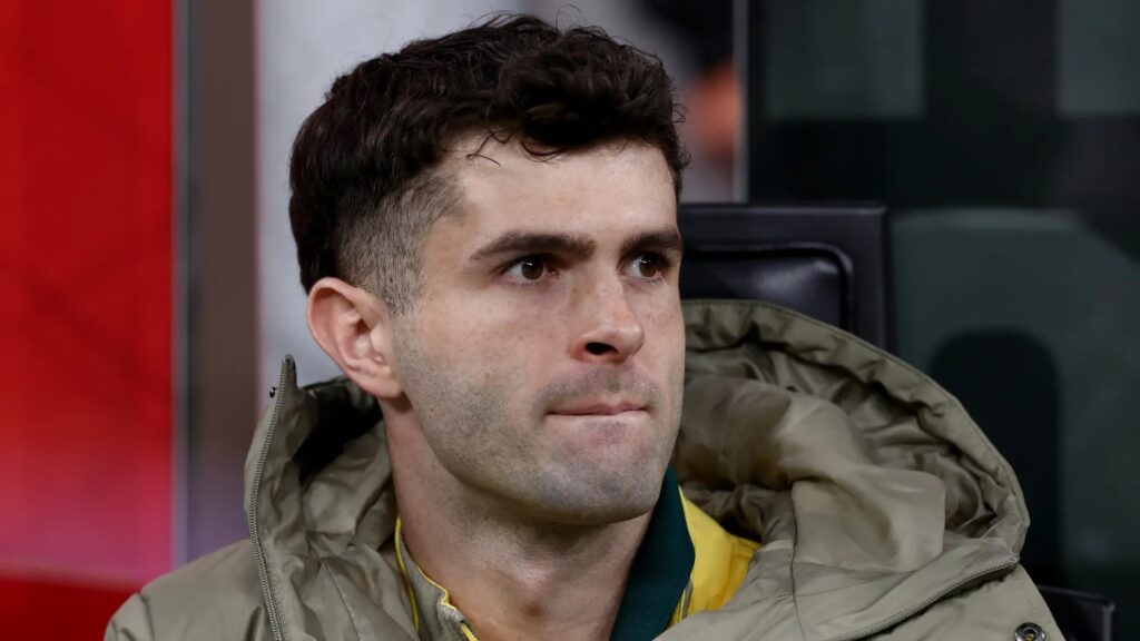 Christian Pulisic of AC Milan looks on prior a Serie A match